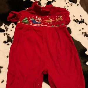 Christmas Smock Onesie size 6m
